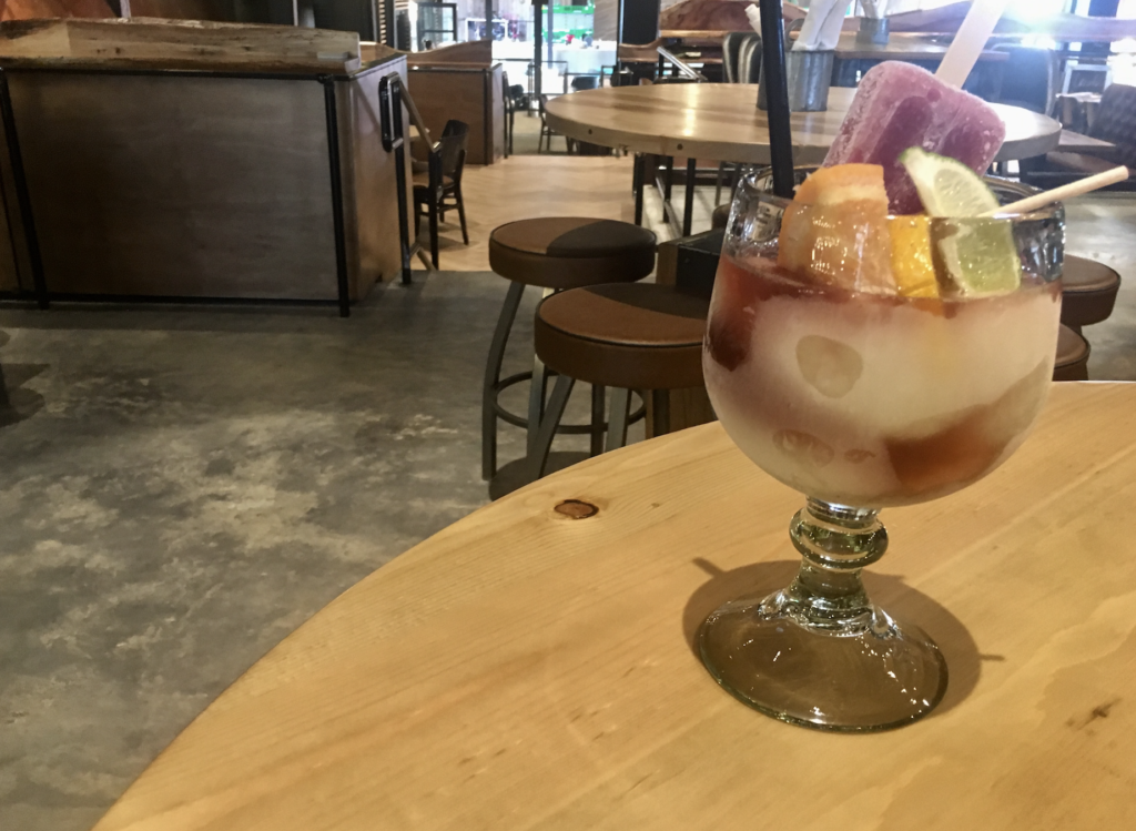 The Rimy Rita is an all-item favorite, served with an alcoholic popsicle straight out of Austin. 