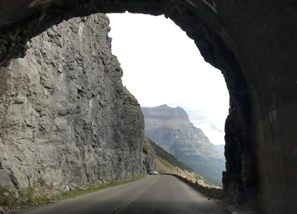 Tunnel on the Going-to-the Sun Road in Glacier National Park