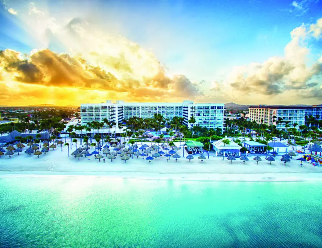 The Aruba Marriott Resort is a tropical paradise.