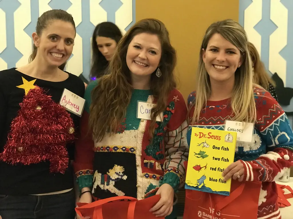 Barbara Bush Houston Literacy Foundation Young Professional Group Tacky Sweater party