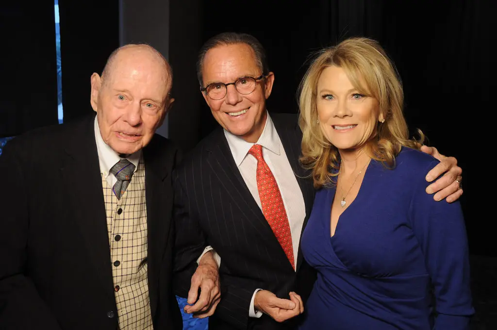 From left: Dr. Stewart Morris Sr. with Jerry and Lisa Simon at the HBU Spirit of Excellence Gala at The Post Oak Hotel Thursday Nov. 1,2018. (Dave Rossman photo)