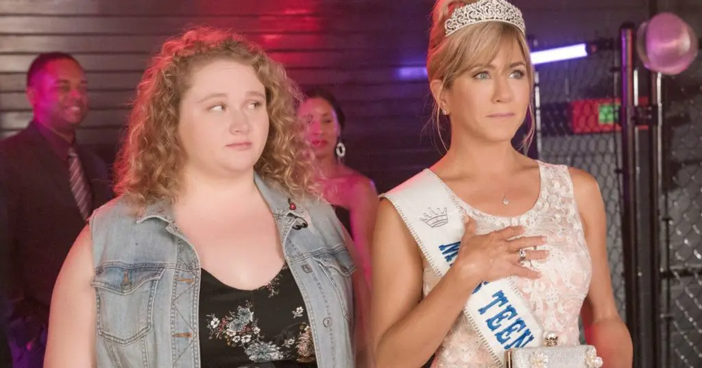 Danielle Macdonald and Jennifer Aniston star in Dumplin', now streaming on Netflix.