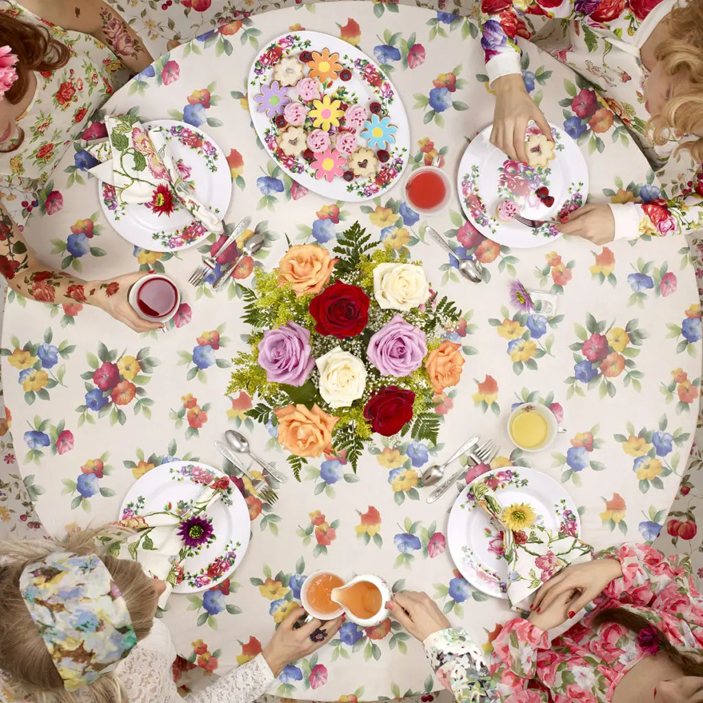 Tea-party candidate: Margeaux Walter's "In Bloom," 2015,  a captivating digital C print. $7,000 (40 x 40 inches, edition of seven); $11,00 (60 x 60 inches, edition of 5), at Foto Relevance, Houston. (info@fotorelevance.com, fotorelevance.com)