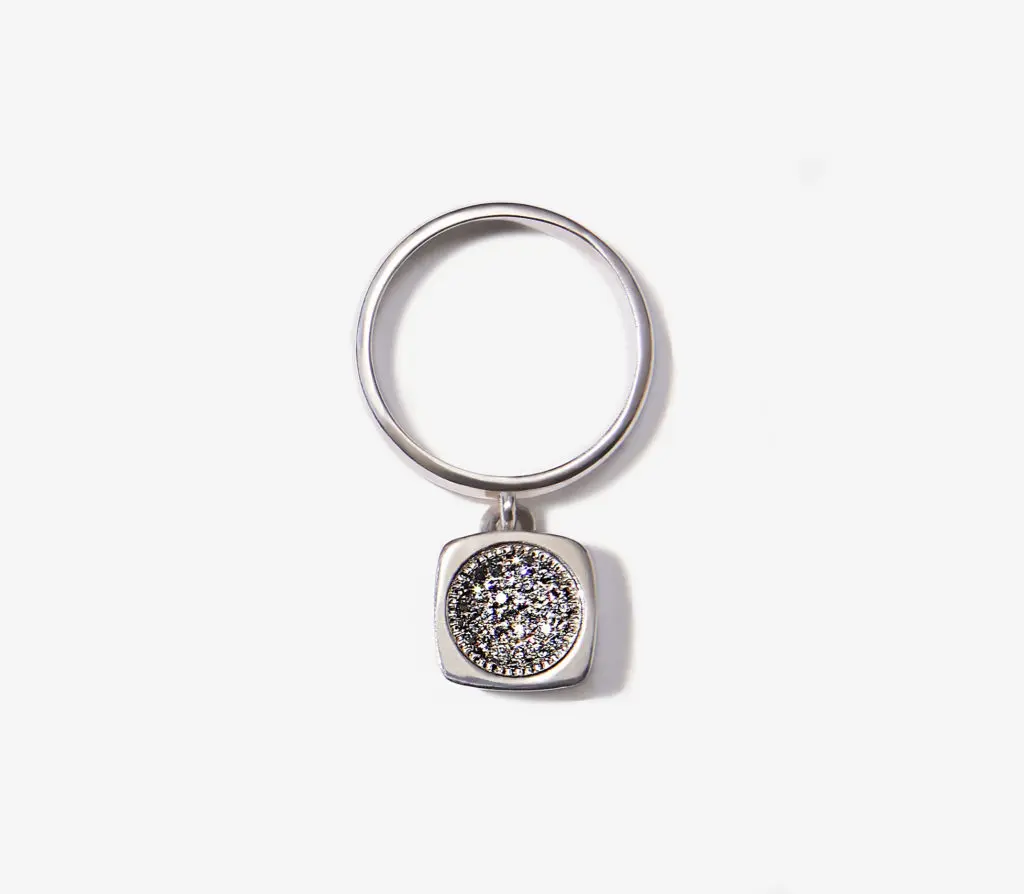 Nanos Diamond Collection, Alessandra ring in 18K white gold with white diamonds. Collection from $950, through Nanos Jewelry. (nanosjewelry.com)