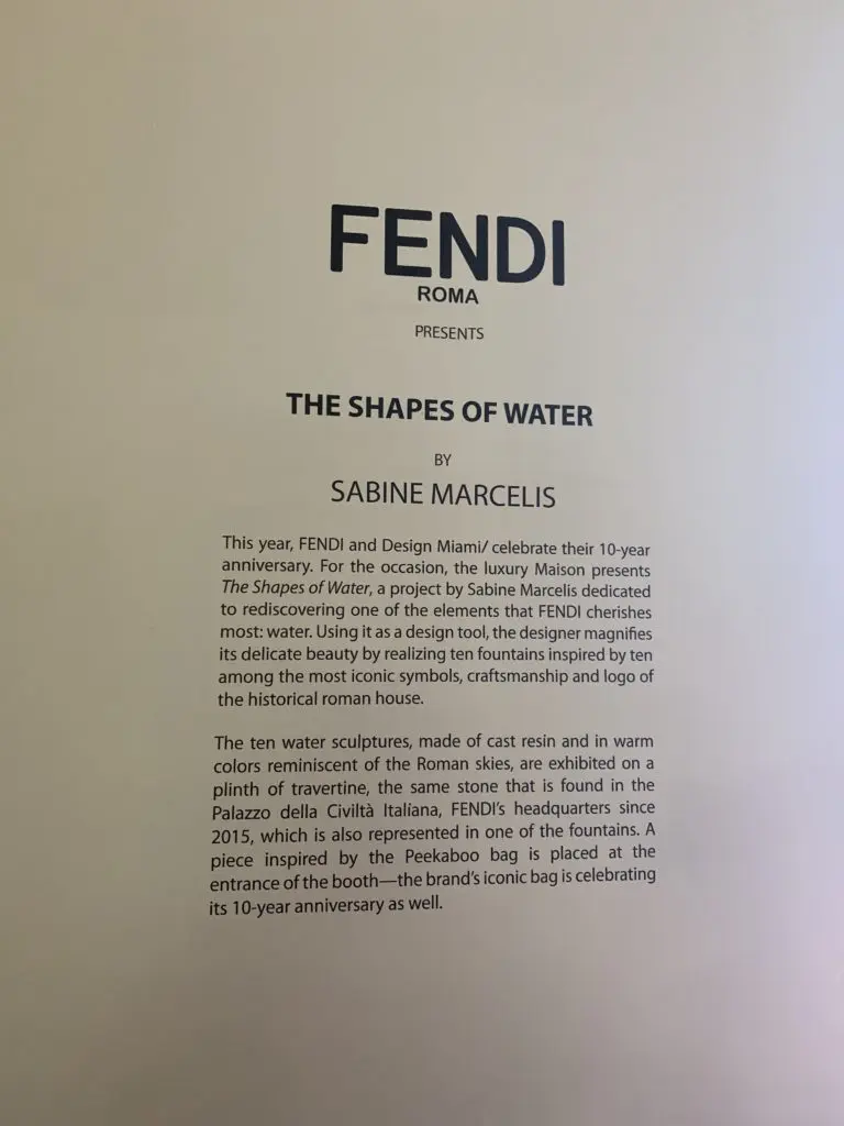 Fendi's installation at Design Miami