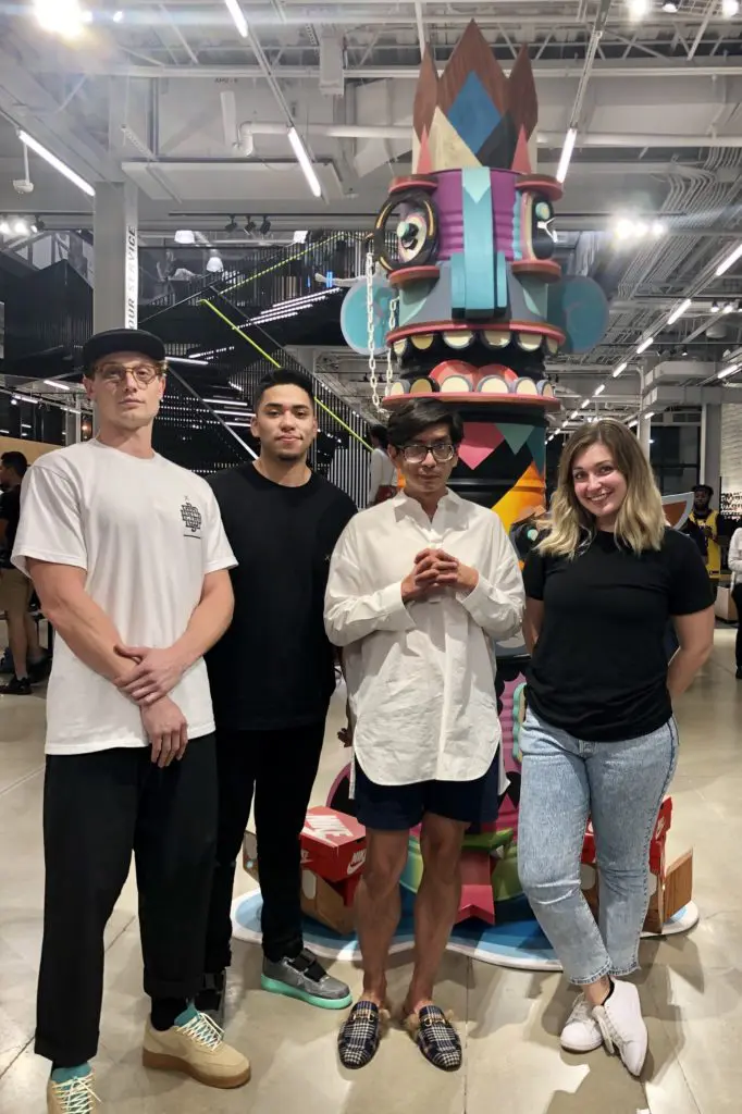 Me and the Nike Lab Miami design team