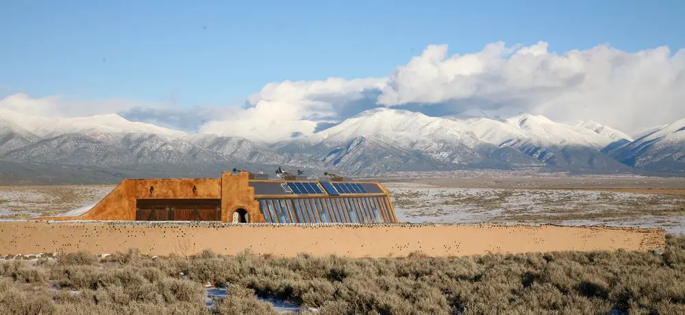 Picturis Earthship in Taos, available for nightly rentals. Photo courtesy of Earthship Biotecture.