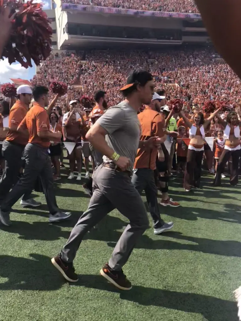 Matthew McConaughey has long been a UT football sideline regular. 