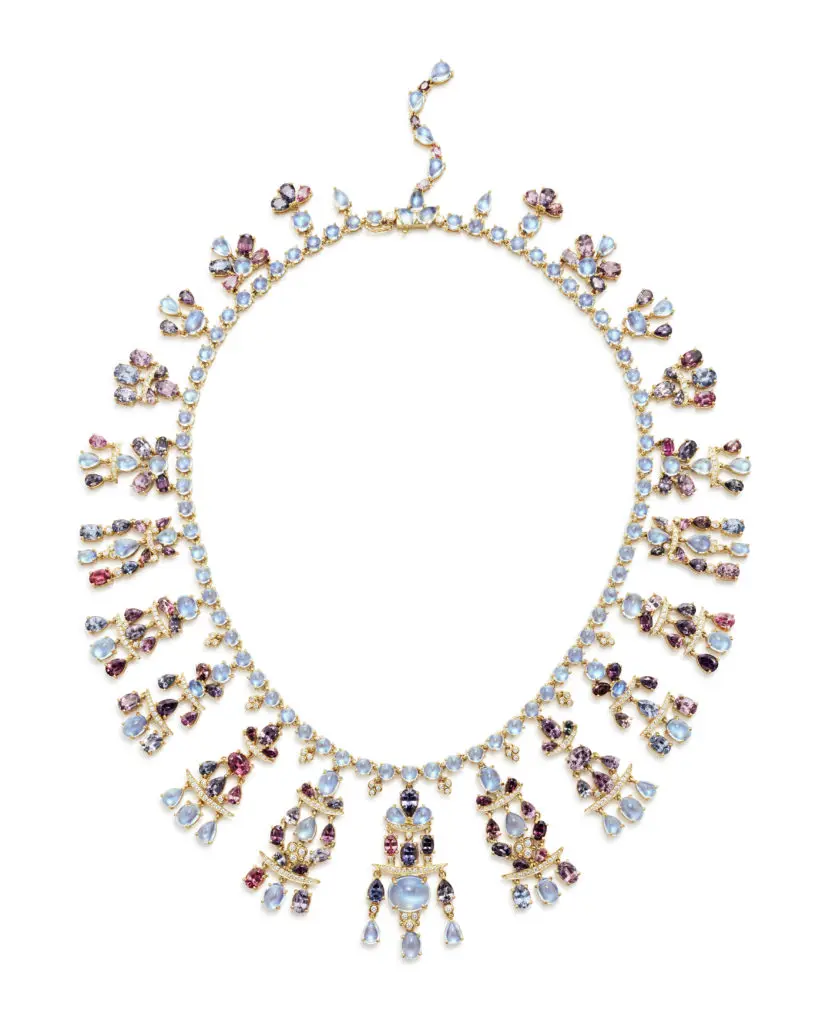 18K Seta Moon Necklace in Spinel