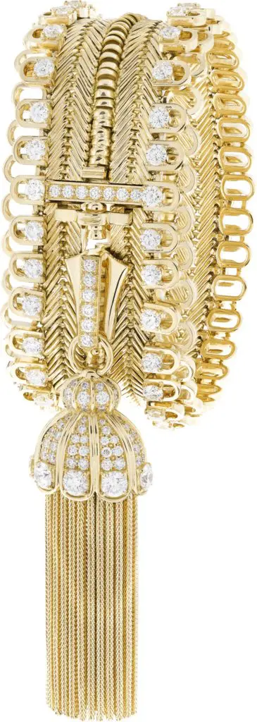 Van Cleef & Arpels zip antique Arcade diamond necklace that converts to a cuff, in 18K gold, at the Van Cleef & Arpels boutique