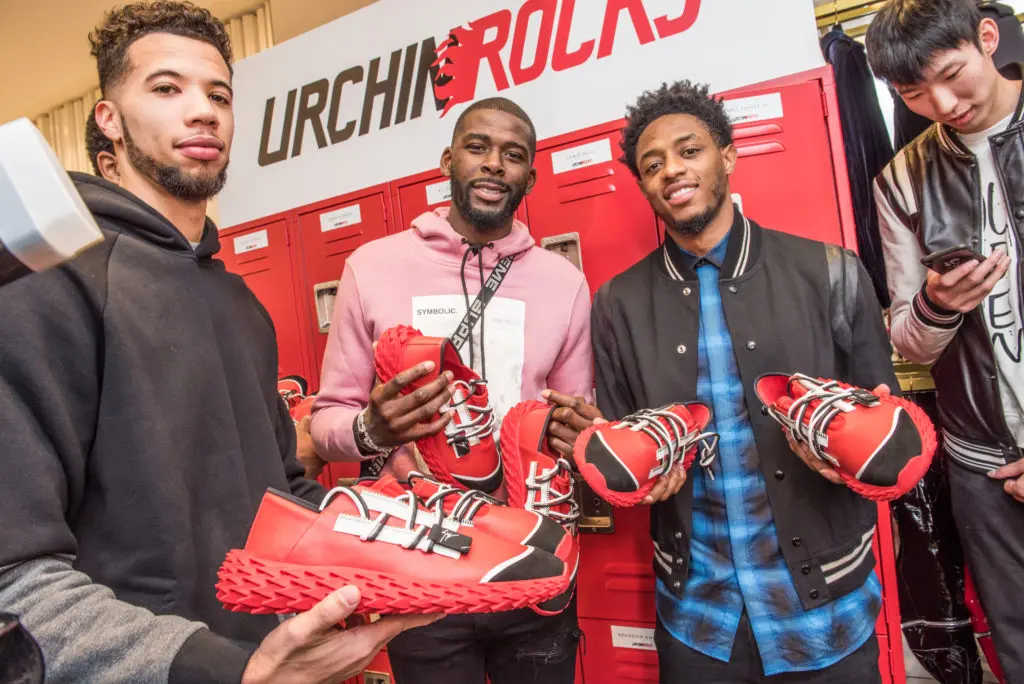 Michael Carter Williams, P.J. Tucker, Brandon Knight and Zhou Qi