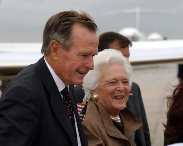 President Bush will be reunited with his wife Barbara and his daughter Robin on Friday evening. (Photo by Joe Smith.)