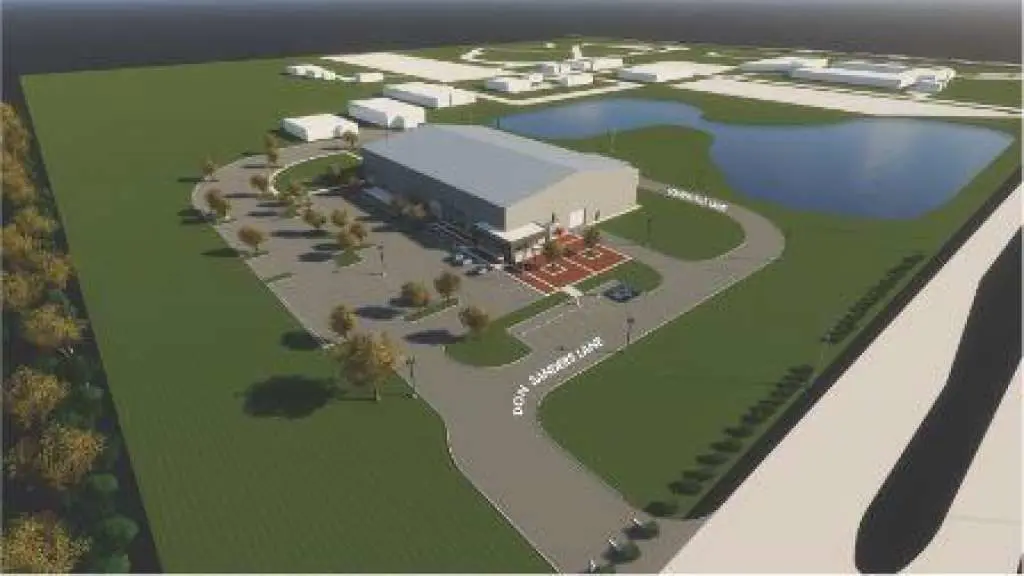 The Tilman Fertitta Family Tactical Training Center will be a 44,000-square-foot hanger-like facility not far from IAH.
