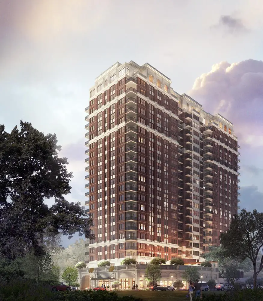 The McKenzie rises 22 stories tall on the edge of Highland Park.