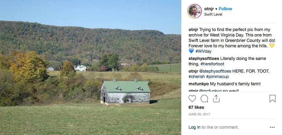 Parting shot: the sylvan beauty of the Mountaineer State, as captured on the author's Instagram. (via @otnjr)