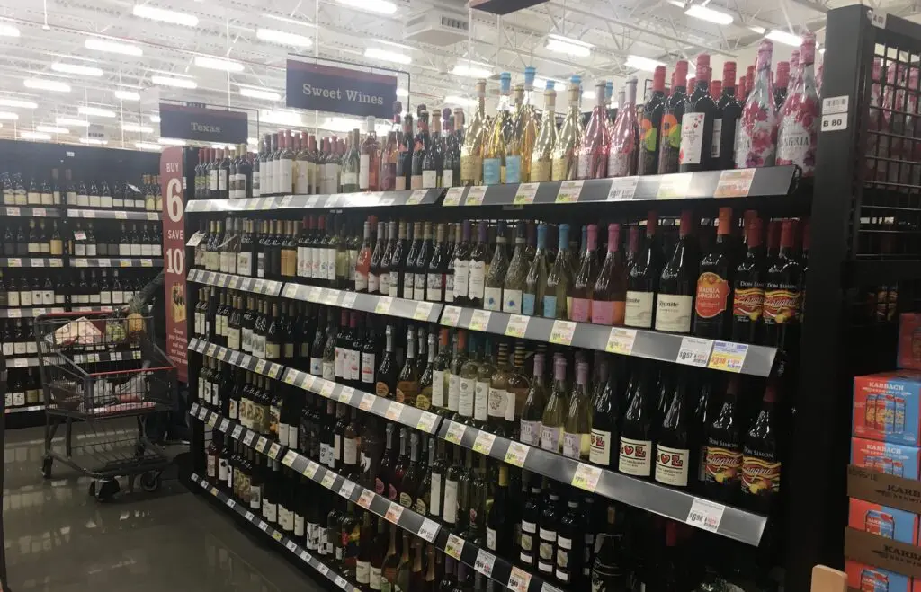 H-E-B offers over 1,800 types of wine. 