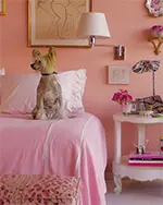 Portrait of Betty Blake's dog. Unbeknownst to anyone looking at this photo, Betty is sound asleep on the other side of the bed. (Photo by Dan Piassick.)