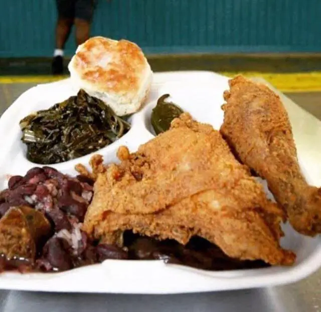 Sides like collard greens and jambalaya are every bit as impressive as the fried chicken. 