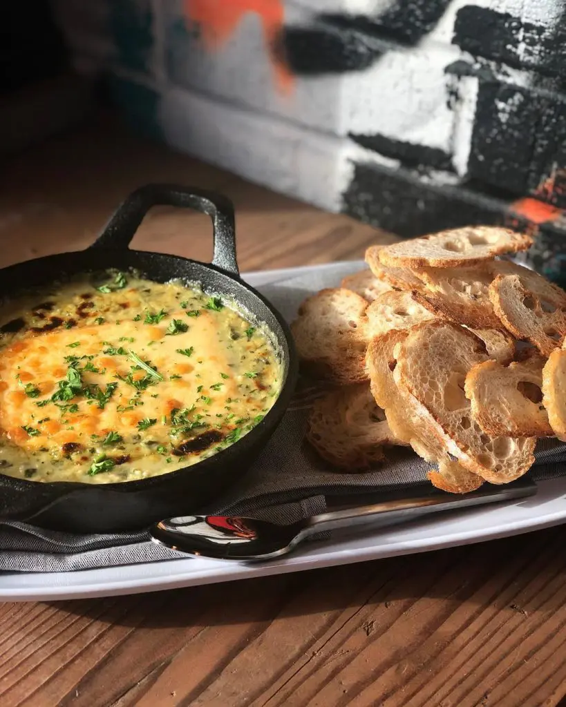 Shared plates, such as this Spinach Artichoke dip, will be available at the Fermatorium.