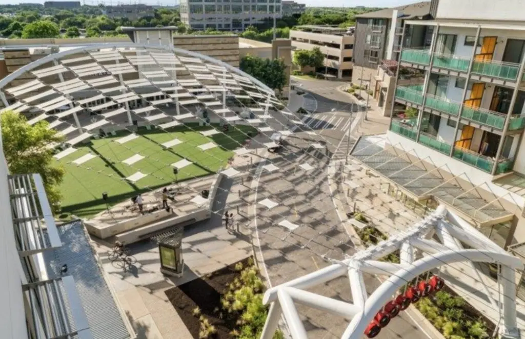 New mixed-use development, RoughRider Plaza, will surround Dr Pepper Ballpark in Frisco. Rendering courtesy of City of Frisco
