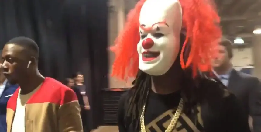 Colts receiver Ty Hilton showed up for the game in a clown mask — and Indy quickly showed the joke was on the Texans. 