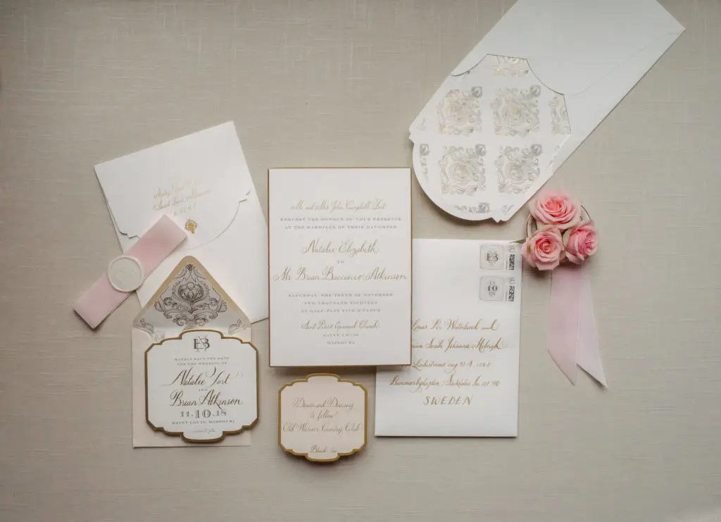 The beautiful invitation suite by Dallas' Alyssa Reeves set the tone   (Photo by Liz Banfield)