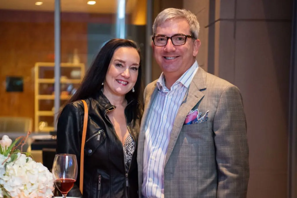 Guests of Houston Astros owner Jim Crane enjoy a preview of Balthezar Cellars, his newest project with winemaker Jesse Katz. (Photo by Michelle Watson/CatchlightGroup.com)