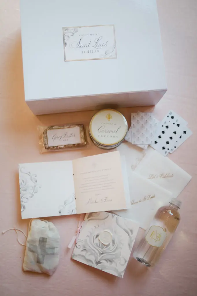 Welcome gifts for guests included local St. Louis treats  (Photo by Liz Banfield)