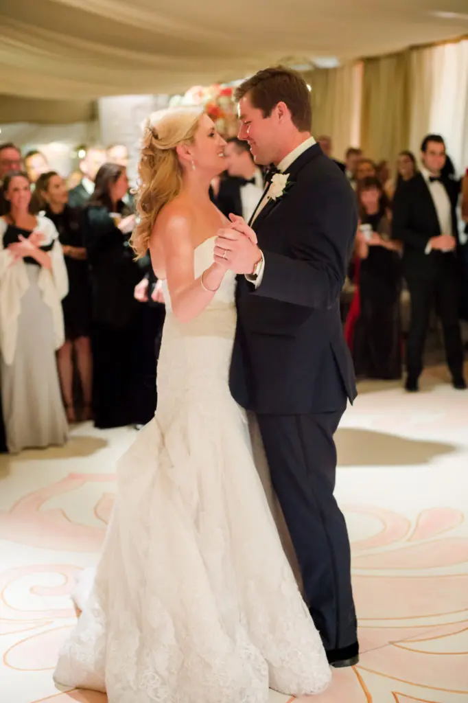 The couple choice XO by John Mayer as the song for their first dance (Photo by Liz Banfield)