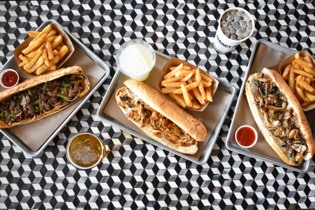 Haskell & Worth is known for their Philly Cheesesteaks. Photo credit: Legacy Hall