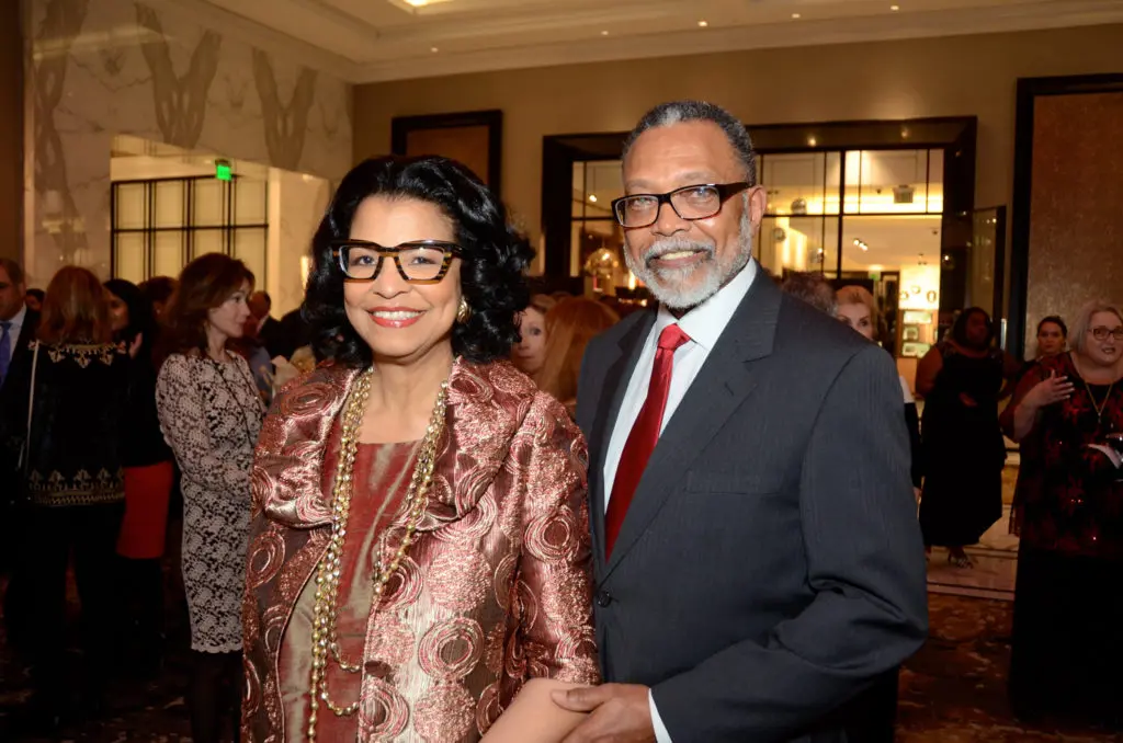 Honoree Cynthia Clay Briggs and Gary Eagleton at the Communities in Schools dinner at The Post Oak Hotel. (Photo by Roswitha Vogler)