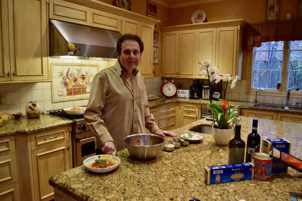 Tony Vallone in his home kitchen where for 19 years he oversaw family birthdays and holiday dinners.