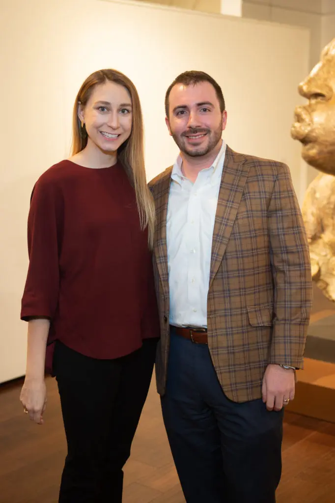 Elaine & Jeff Hiller at the Houston Symphony Young Associates Council party at Art of the World Gallery (Photo by Wilson Parish)