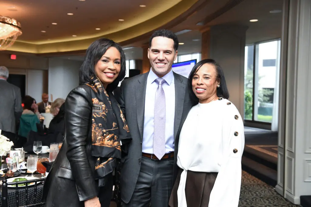 Gina Gaston, Steve Pemberton and Phyllis Williams at El Centro  de Corazón luncheon (Photo by Daniel Ortiz)