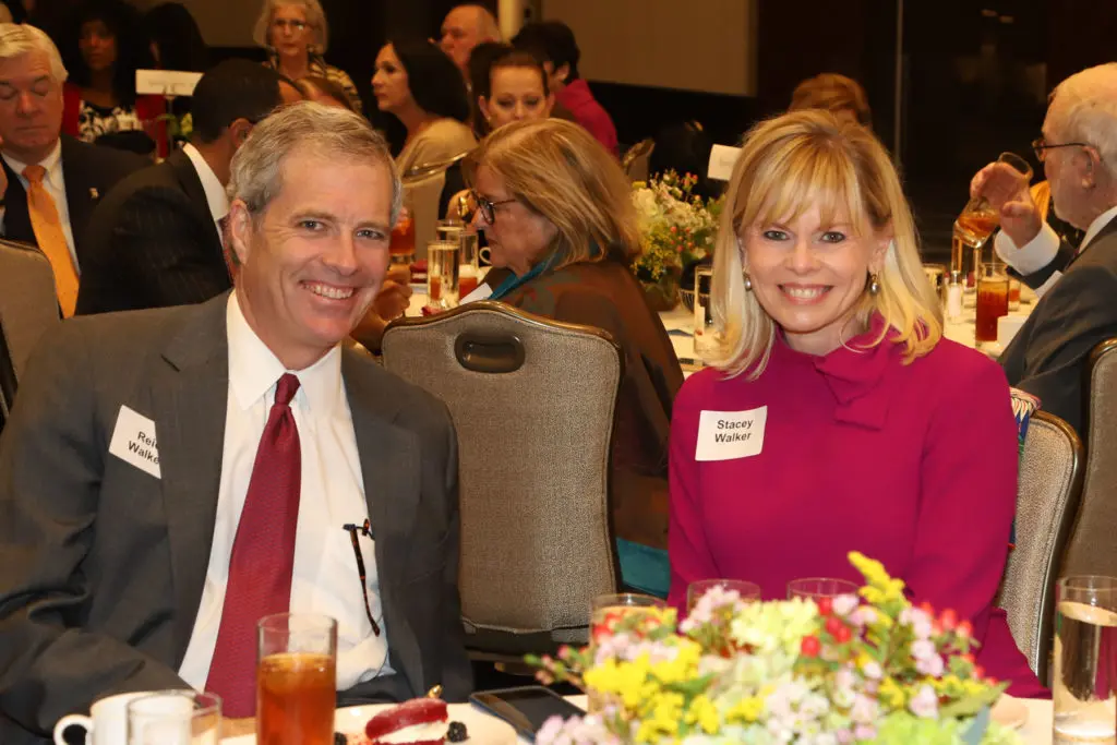 Reid & Stacey Sim Walker  at the Houston Bar Foundation luncheon. (Photo by Debi Wallace, Barfield Photography)