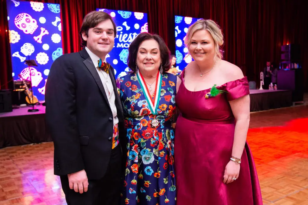 Hugh Roy Cullen, Rose Cullen, Jennifer McCord Anderson celebrate the Knights of Momus Fiesta de Momus at The Grand 1894 Opera House in Galveston (Photo by Michelle Watson/CatchlightGroup.com)