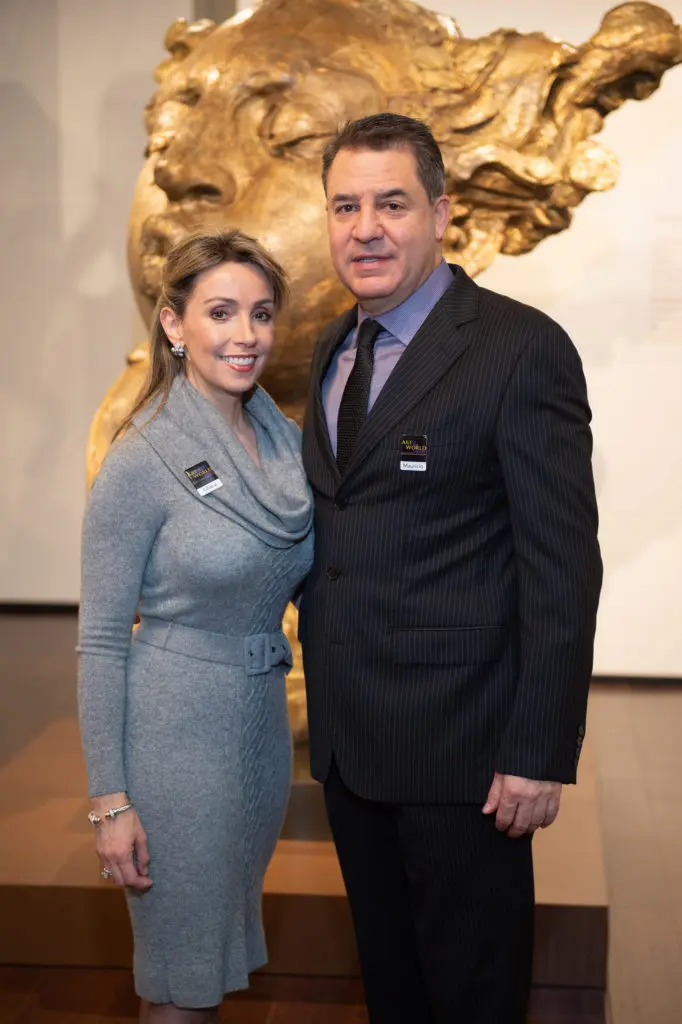 Liliana Molina & Mauricio Vallejo at the Houston Symphony Young Associates Council party at Art of the World Gallery (Photo by Wilson Parish)
