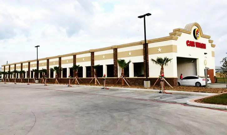Buc-ee's boasts the largest car wash in the world. 