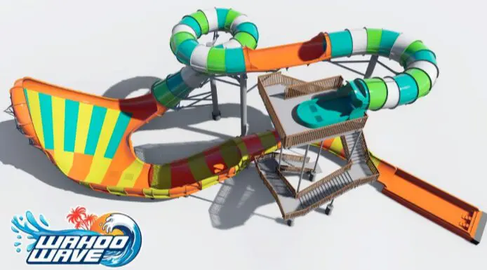 Wahoo Wave will be the six-story crowning jewel of Six Flags Hurricane Harbor Splashtown. (Photo courtesy of Six Flags)