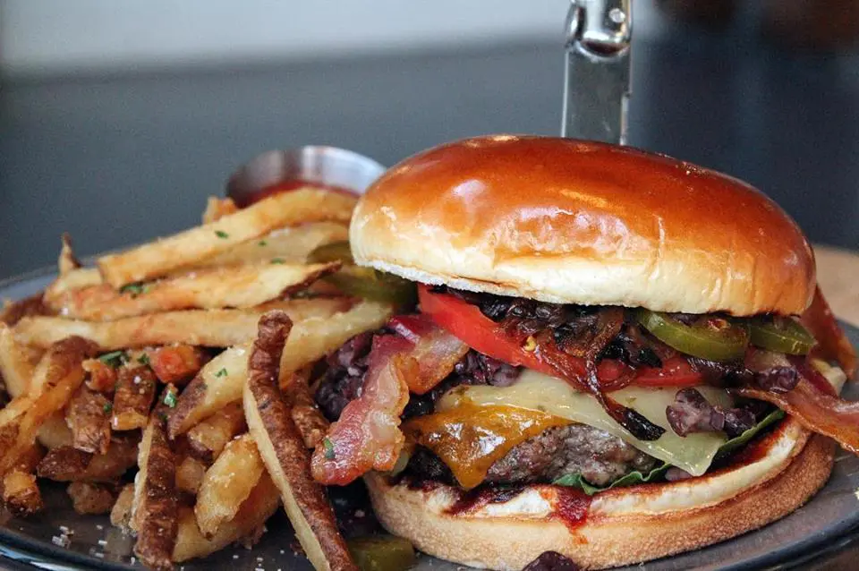 The Bourbon Burger is dripping with goodness. 