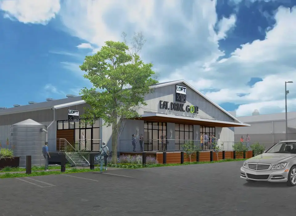Virtual golf simulator and entertainment venue Loft18 opens in Sawyer Yards this summer. (Photo courtesy of Loft18)