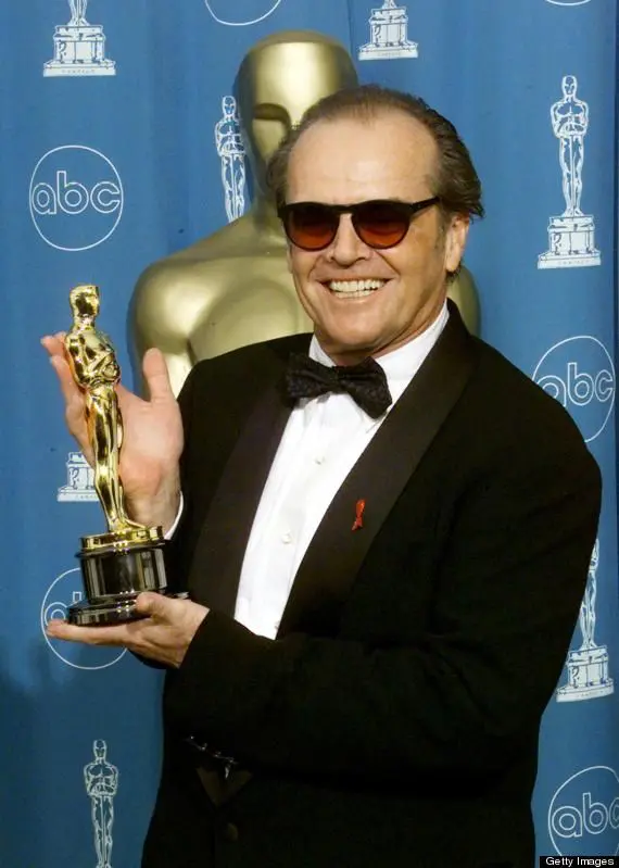 Jack Nicholson stuck to his winning Oscars outfit. 