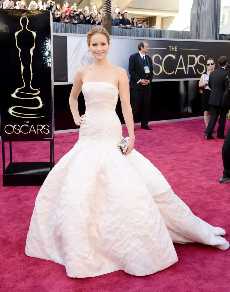 Stumble or no, this Dior looked amazing on Jennifer Lawrence at the 2013 Oscars. 