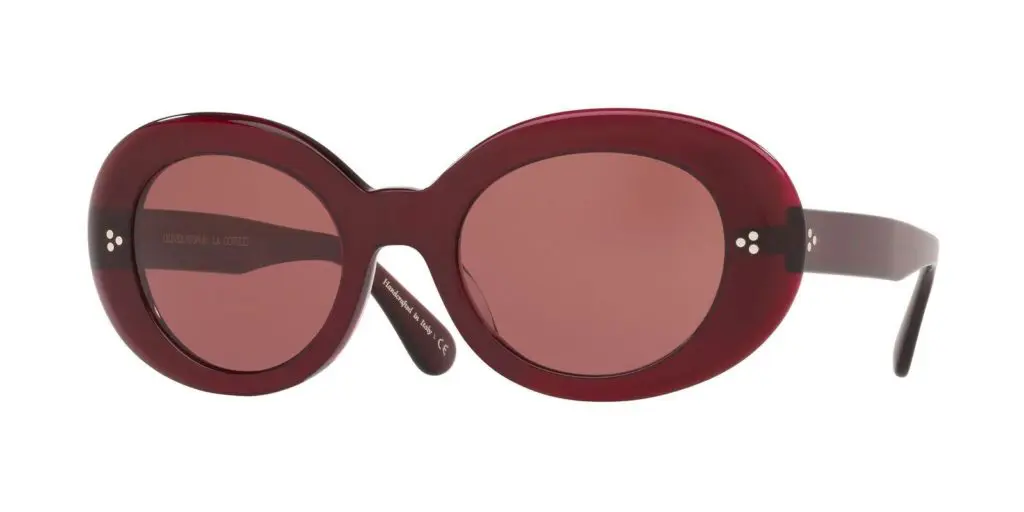 Oliver Peoples Erissa Deep Burgundy and Damson, $380
