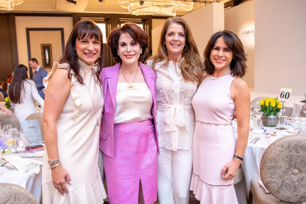 Deanna Barton, Lorraine Jacobs, Paige Fertitta, Maria Bush at the Best Dressed Luncheon at Post Oak Hotel. (Photo by Michelle Watson/CatchlightGroup.com)