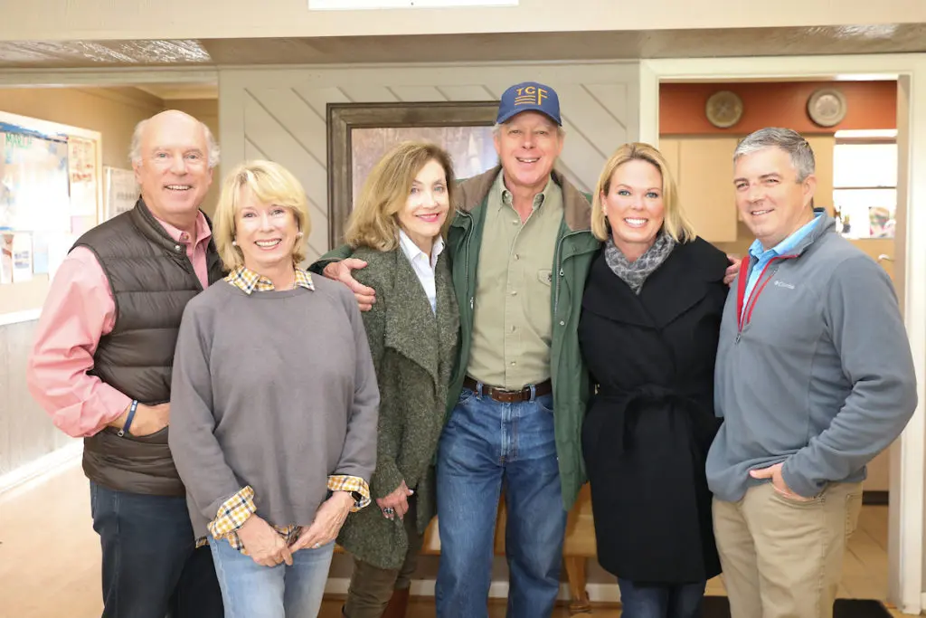 Bill & Marie Wise, Margy & Bart Palm, Mary Elizabeth Wise Sand, Greg Mostyn at the Alley Theatre Sporting Clays Competition at the Greater Houston Sports Club. (Photo by Priscilla Dickson)