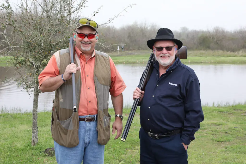 Mel Scruggs, Nolan Roberts at the Alley Theatre Sporting Clays Competition at the Greater Houston Sports Club. (Photo by Priscilla Dickson)