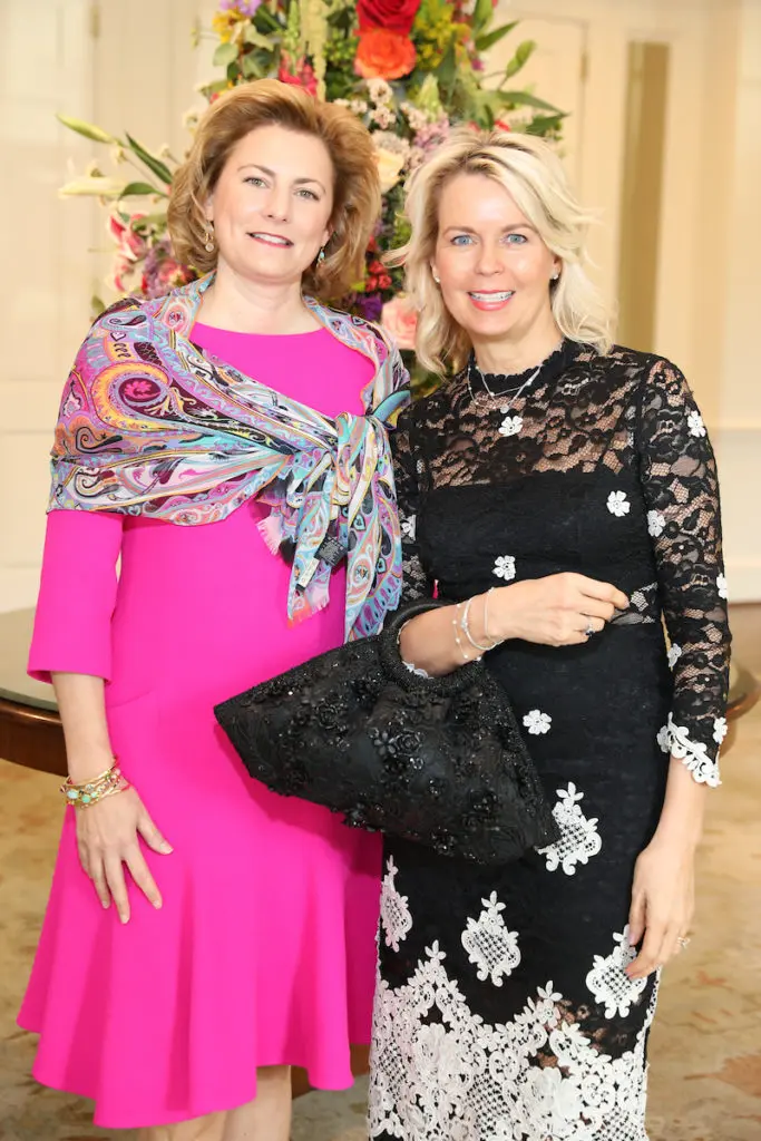 Olivia De Caro Corson and Catherine Langlois at the Friends of Nursing luncheon. (Photo by Priscilla Dickson)