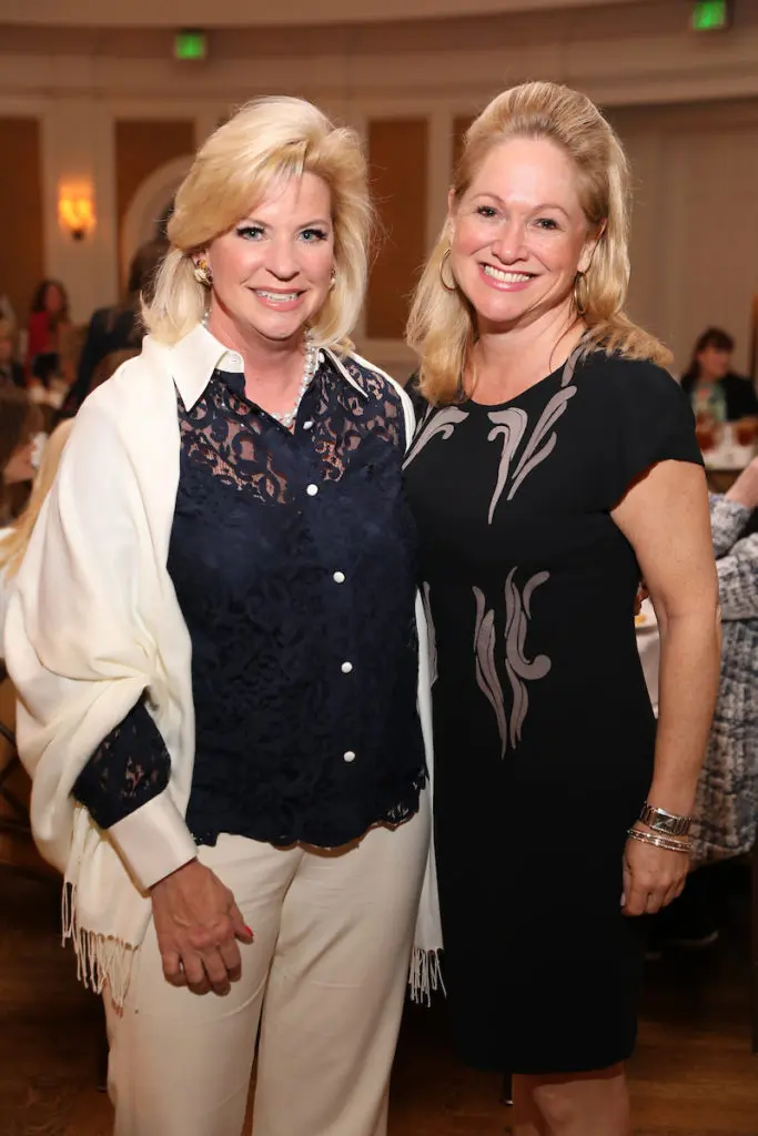 Julie Shannon, Kiki Wilson at the Friends of Nursing luncheon. (Photo by Priscilla Dickson)