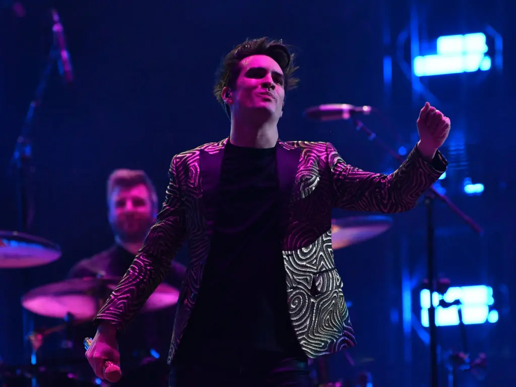 Panic! At the Disco frontman Brendon Urie knows how to seize a stage, even the Houston Rodeo's star shaped one. (Photo courtesy Houston Livestock Show and Rodeo.)